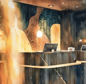 Accueil d’entreprise haut de gamme illustrant les bonnes pratiques en hospitality management en entreprise